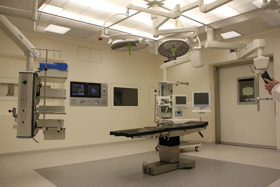 Modern hospital corridor with natural light representing travel nurse placement facility